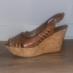 Also Brown Wedge Sandals 8.5M